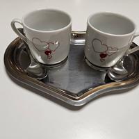 set tazzine con cuori 