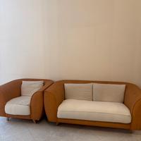 Coppia divani Bonaccini rattan intrecciato