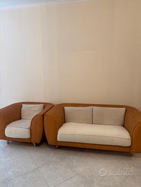 Coppia divani Bonaccini rattan intrecciato