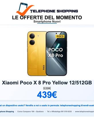 Xiaomi Poco X 8 Pro Yellow 12/512GB Nuovo