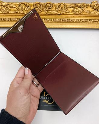 VALEXTRA PORTAFOGLIO GRIP FERMASOLDI PELLE VINTAGE