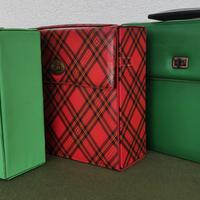 Lotto 3 valigette porta dischi vinili 45 giri (7")