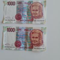 1000 lire carta Montessori