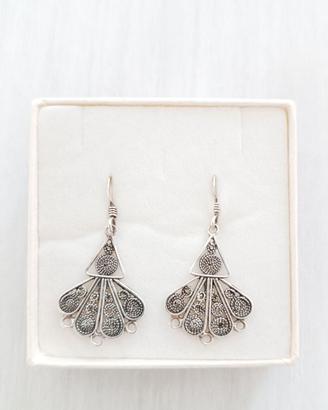Orecchini pendenti in argento filigranato