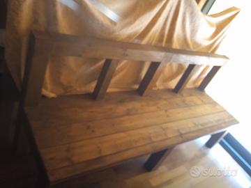 Panca fatta a mano in legno