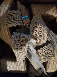 Zeppe beige in corda numero 39