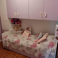 cameretta a ponte  lilla e bianca