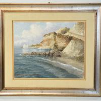Dipinto olio su legno- Alberto Picardi- capri '70