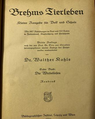 Vecchi libri di zoologia