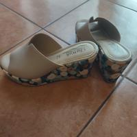 Sandali nuovi Clia Walk beige zeppa colorata