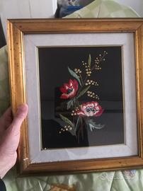 quadro ricamato a mano 