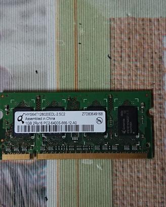 1 GB RAM PC portatile Qimonda hys64t128020edl-2.5
