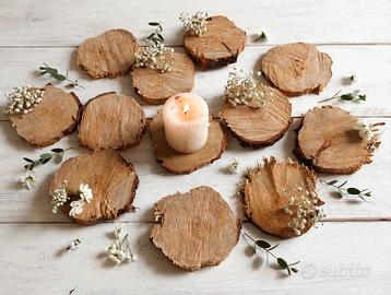 20 pz fette legno rustico natale