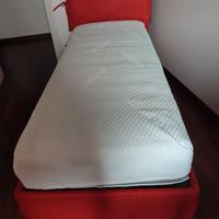 Letto contenitore singolo con materasso