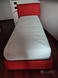 Letto contenitore singolo con materasso