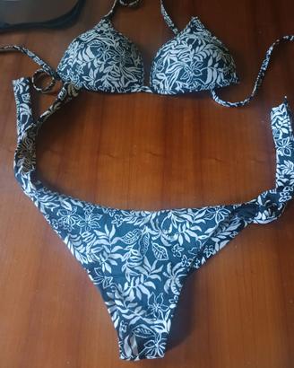 Bikini Calzedonia nero con stampe  tg.M