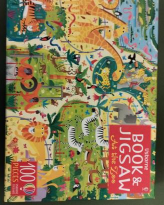 Puzzle Usborne con libro ZOO inglese
