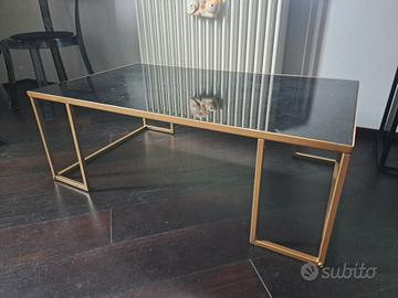 Maisons du Monde tavolino basso metallo e vetro