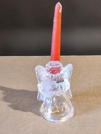 Porta candela in vetro vintage