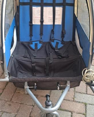Trasportino bici/passeggino jogging per 2 bambini