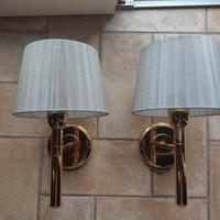 Due coppie di applique stile Grand hotel color oro