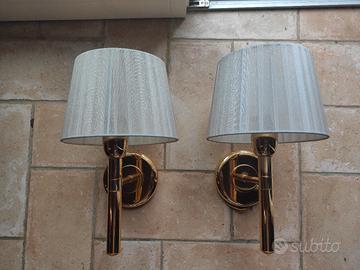 Due coppie di applique stile Grand hotel color oro