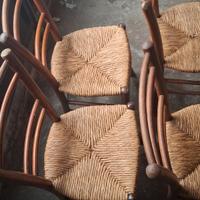 4 sedie rustiche arte povera tosana