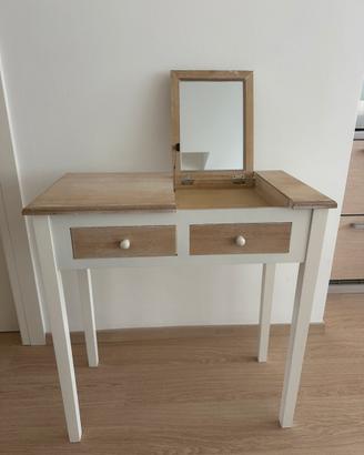 Tavolo Toeletta / Console Shabby Chic con Specchio