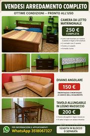 camera da letto matrimoniale, divano, tavolo 