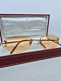 Occhiali da sole Cartier Piccadilly vntage oro 22K