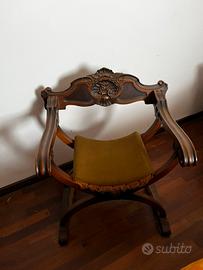Coppia poltroncine in legno vintage