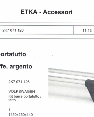 BARRE PORTATUTTO + RELATIVO PORTASCI