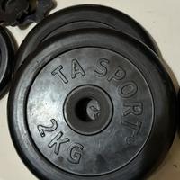 Set pesi in ghisa TASPORT - 2 kg