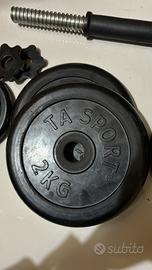 Set pesi in ghisa TASPORT - 2 kg