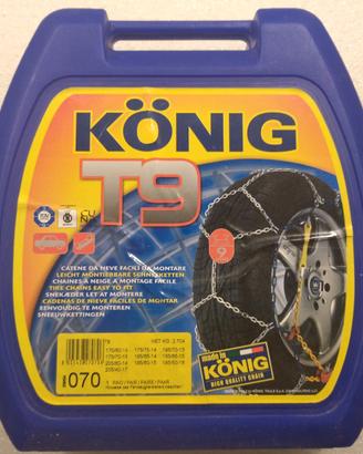 Catene neve KONIG cerchi 14 15 16 17 da 9mm NUOVE