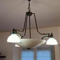 Lampadario in ferro battuto 