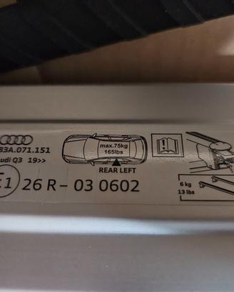 BARRE PORTAPACCHI NUOVO AUDI Q3 DAL 2019 IN POI