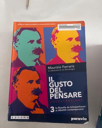 Libro si filosofia “il gusto del pensare 3”