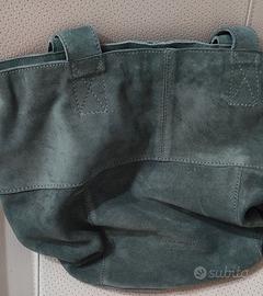 Borsa Vera Pelle Camomilla verde