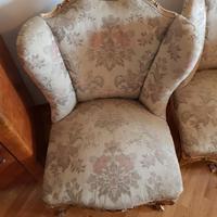 Salotto Luigi XV neo rococò completo 5 pezzi (diva