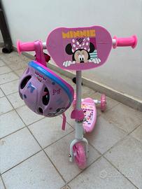 Monopattino tre ruote Minnie con casco