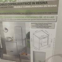 Mobile copri lavatrice in resina