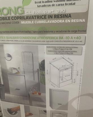 Mobile copri lavatrice in resina