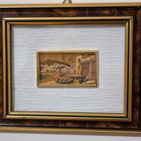 Quadretto con cromolitografia e cornice 