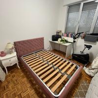 Letto 1 piazza e 1/2 imbottito con doghe