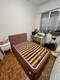 Letto 1 piazza e 1/2 imbottito con doghe