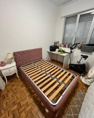 Letto 1 piazza e 1/2 imbottito con doghe