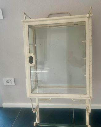vetrinetta  pensile da medico vintage anni 50