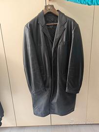 Trench pelle uomo lungo