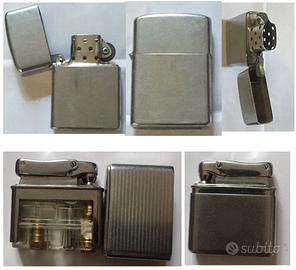 2 accendini ormai vintage uno a gas, uno a benzina
